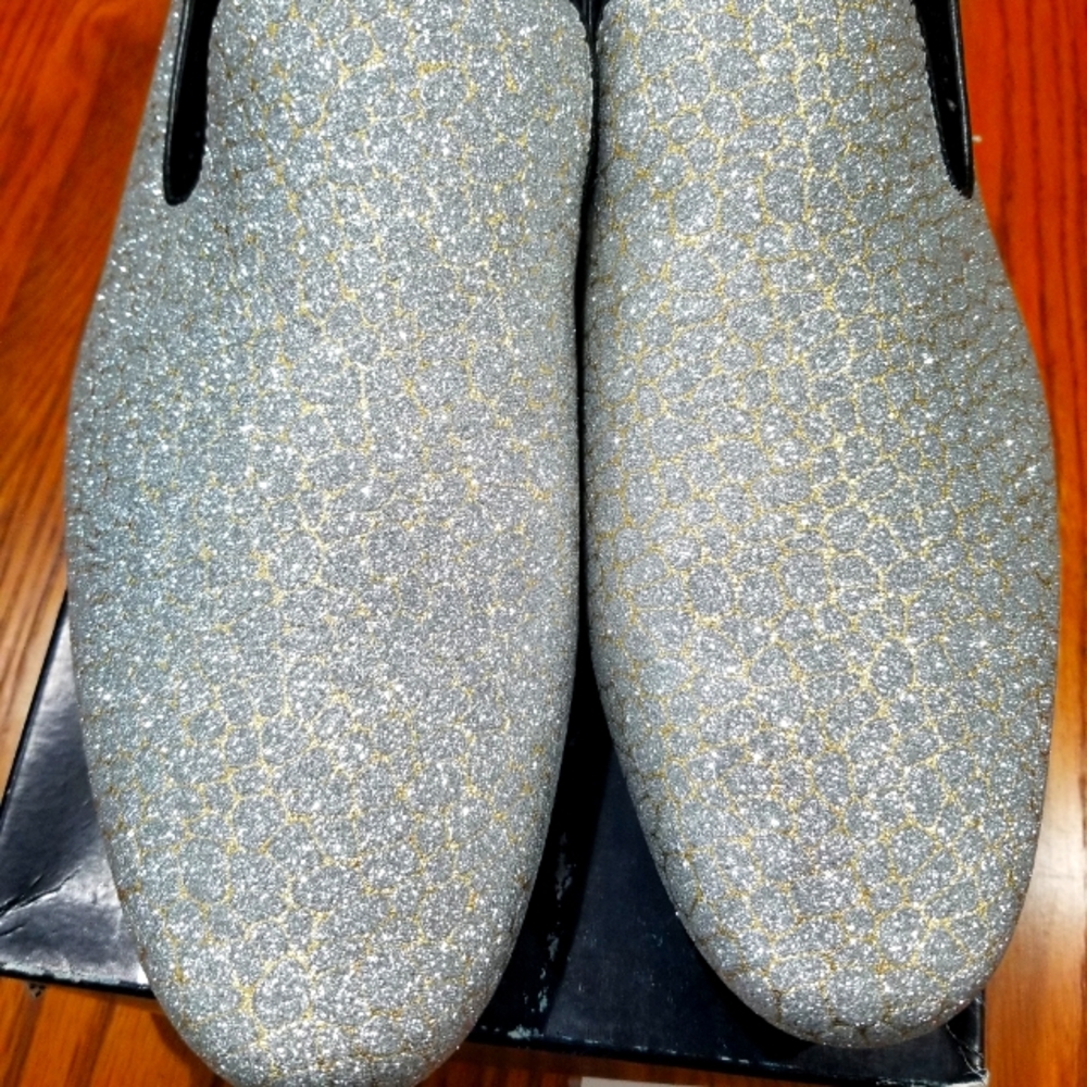 Mens Size 15 Silver Loafers